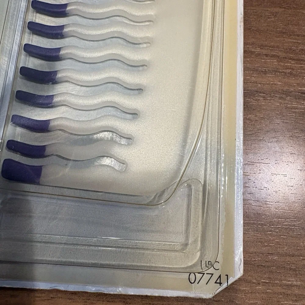 Vintage Wilhold Wavy Hair Comb Hair Lift White Purple Color Dip Rare 7741 NEW